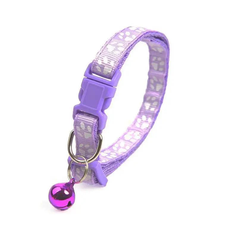 Colorful Adjustable Nylon Pet Collar with Stylish Print