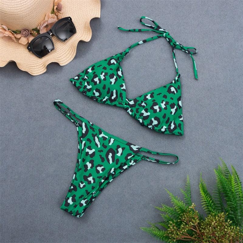 Ensemble de bikini push-up uni pour femmes