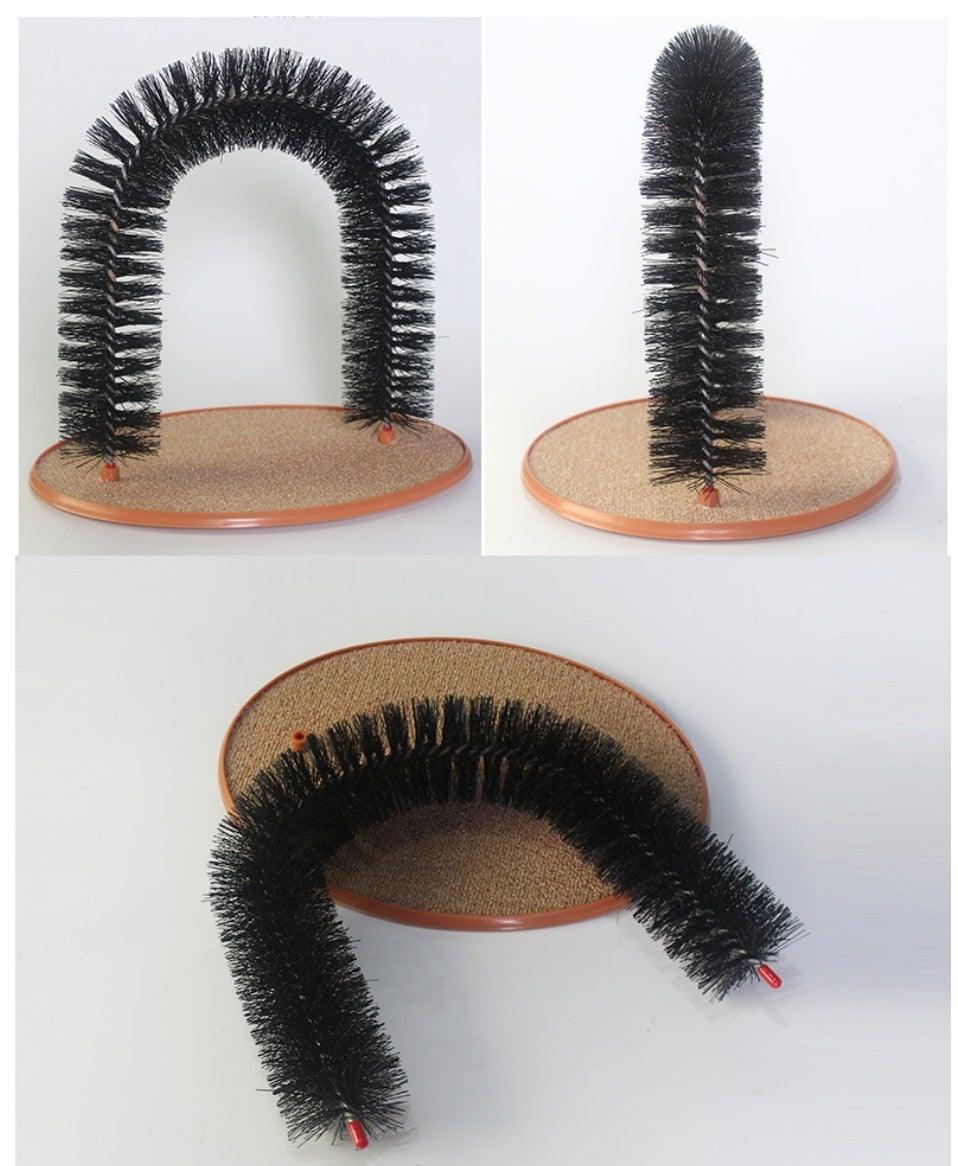 Interactive Cat Grooming Arch with Scratching Base