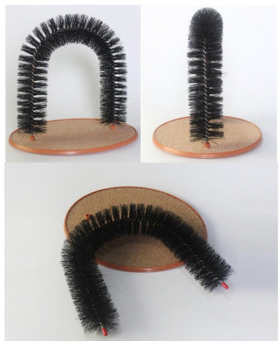 Interactive Cat Grooming Arch with Scratching Base