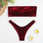 Conjunto de Bikini de Terciopelo Elegante para Mujeres - Ropa de Baño de Verano