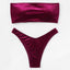 Conjunto de Bikini de Terciopelo Elegante para Mujeres - Ropa de Baño de Verano