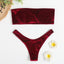Conjunto de Bikini de Terciopelo Elegante para Mujeres - Ropa de Baño de Verano