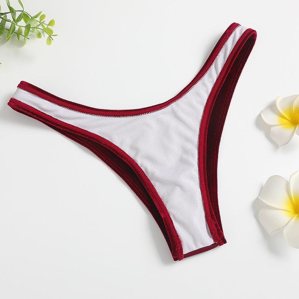 Conjunto de Bikini de Terciopelo Elegante para Mujeres - Ropa de Baño de Verano