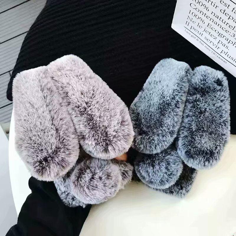 Coque de téléphone Bunny mignonne pour iPhone - Housse en peluche douce