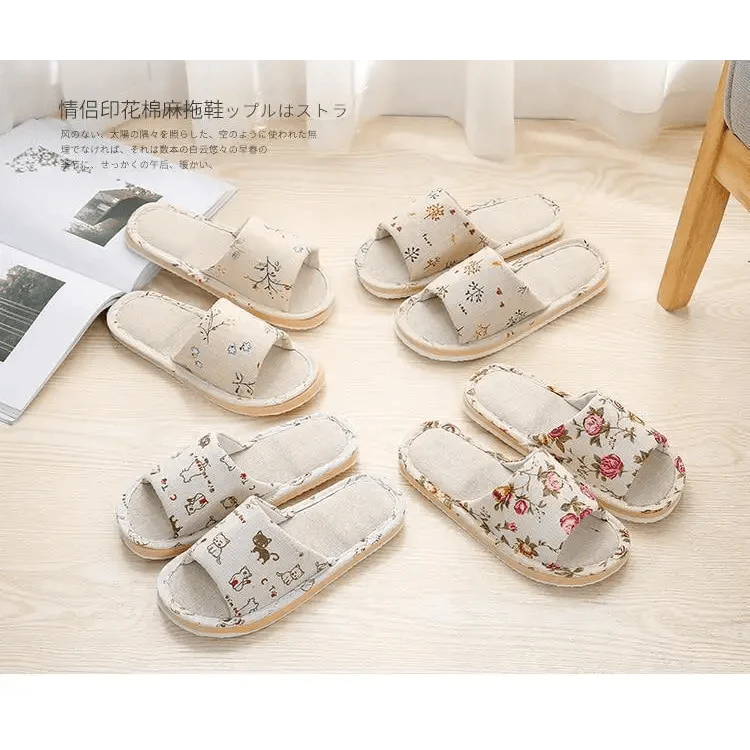 Elegant Flower Design Indoor Slippers for Women