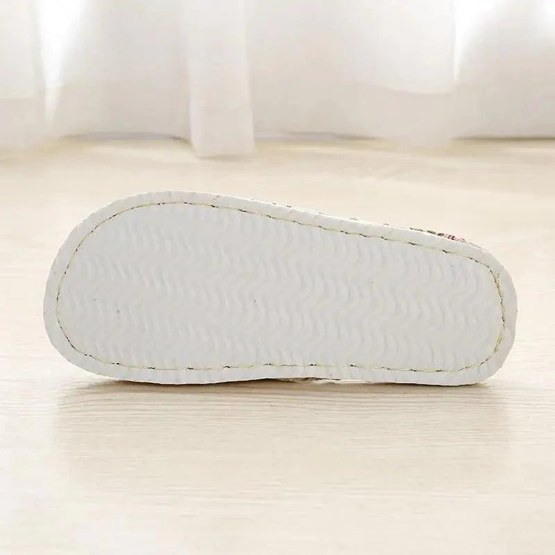 Elegant Flower Design Indoor Slippers for Women