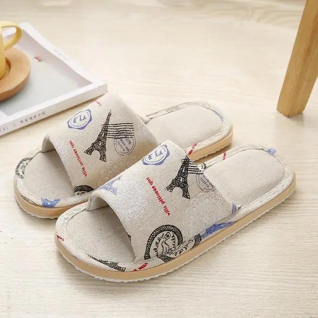 Elegant Flower Design Indoor Slippers for Women