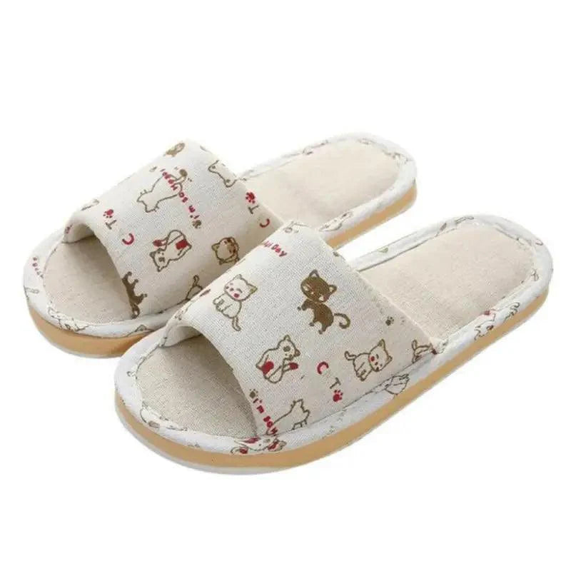 Elegant Flower Design Indoor Slippers for Women