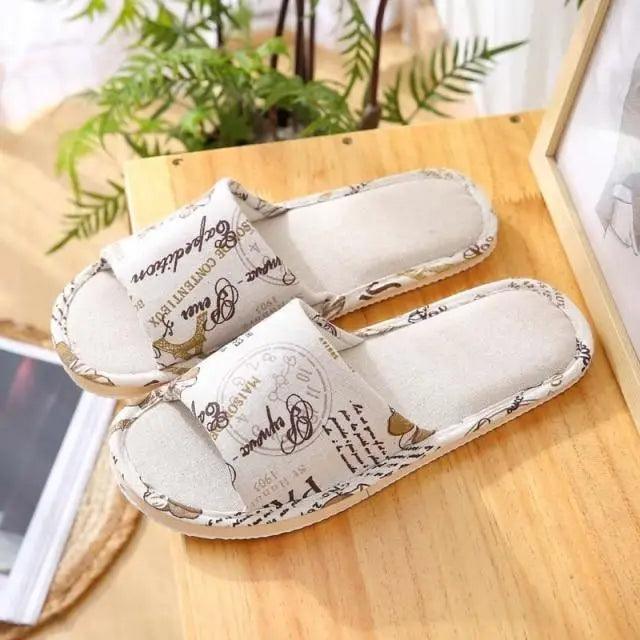 Elegant Flower Design Indoor Slippers for Women