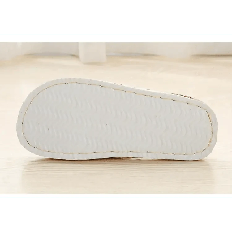 Elegant Flower Design Indoor Slippers for Women
