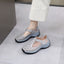 Comfortable flat heeled women's shoes with laser cut holes in the cowhide toe layer sandals with soft low and oversized shoes - Korvel