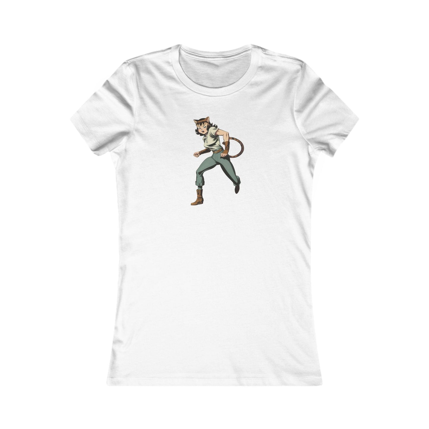 T-shirt préféré Comic Cat Lady pour femmes - T-shirt graphique tendance