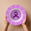 Comic Purple Ribbon Collectible Bowl
