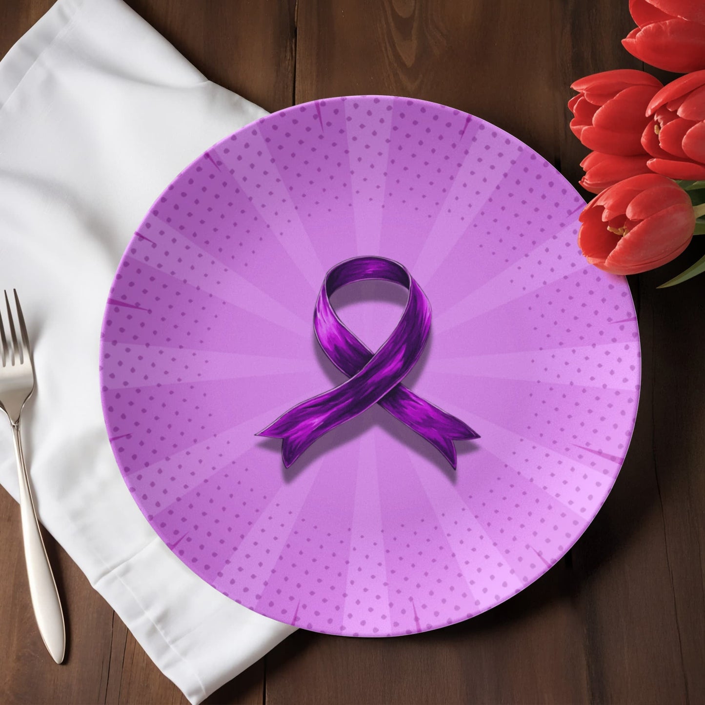 Assiette de collection Comic Purple Ribbon