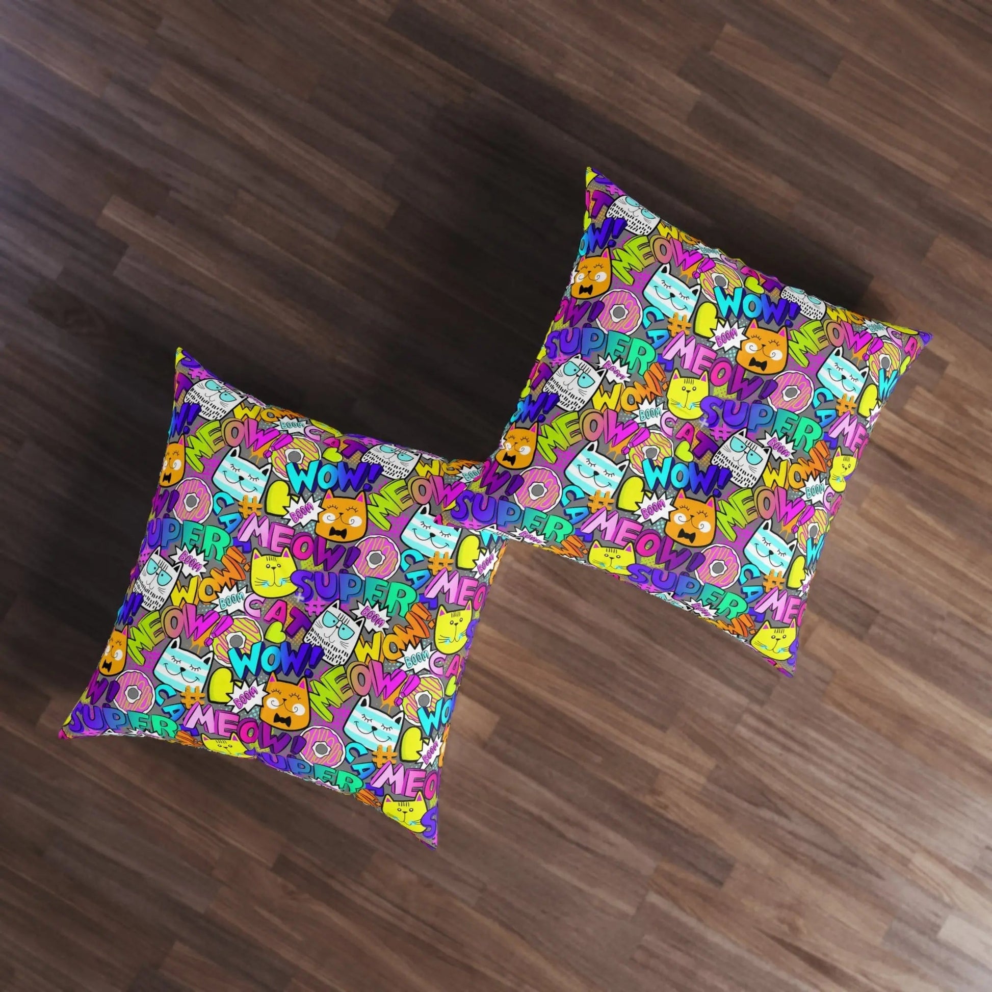 Whimsical Cat-Inspired Tufted Floor Cushion - A Must-Have for Cat Enthusiasts! - Korvel