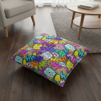 Whimsical Cat-Inspired Tufted Floor Cushion