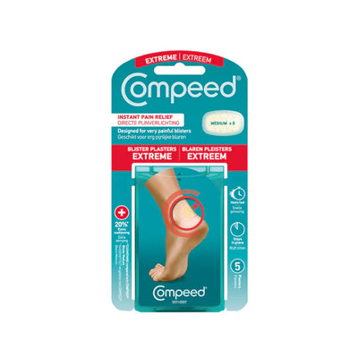 Compeed Extrêmes Pansements Anti-Bulles - Moyen 5 unités