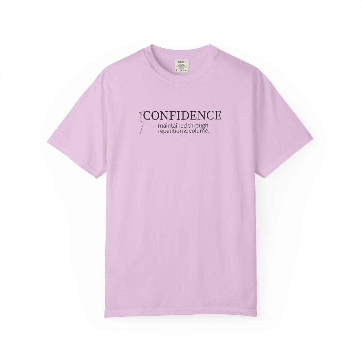 Confidence Maintained T-Shirt – Minimalist Typography Edition