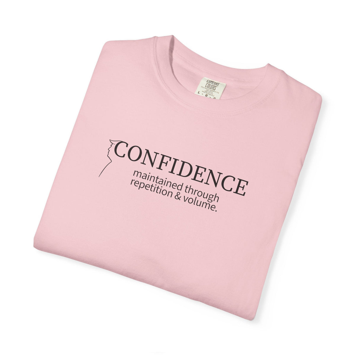 Confidence Maintained T-Shirt – Minimalist Typography Edition
