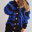 Contrast Button Up Long Sleeve Cardigan - Korvel