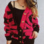 Contrast Button Up Long Sleeve Cardigan - Korvel