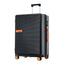 Contrast Color Hardshell Luggage 24inch Expandable Spinner Suitcase with TSA Lock Lightweight Black + ABS - Korvel