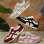Contrast Lace Up Round Toe Sneakers - Korvel