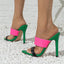 Elegant Contrast Open Toe Stiletto Sandals