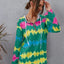 Sudadera con cuello de cremallera y hombros caídos en contraste