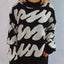 Contrast Round Neck Long Sleeve Sweater - Korvel