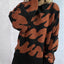 Contrast Round Neck Long Sleeve Sweater - Korvel