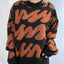 Contrast Round Neck Long Sleeve Sweater - Korvel