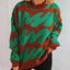 Contrast Round Neck Long Sleeve Sweater - Korvel