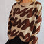 Contrast Round Neck Long Sleeve Sweater - Korvel