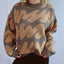 Contrast Round Neck Long Sleeve Sweater - Korvel