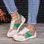 Contrast Round Toe Flat Sneakers - Korvel