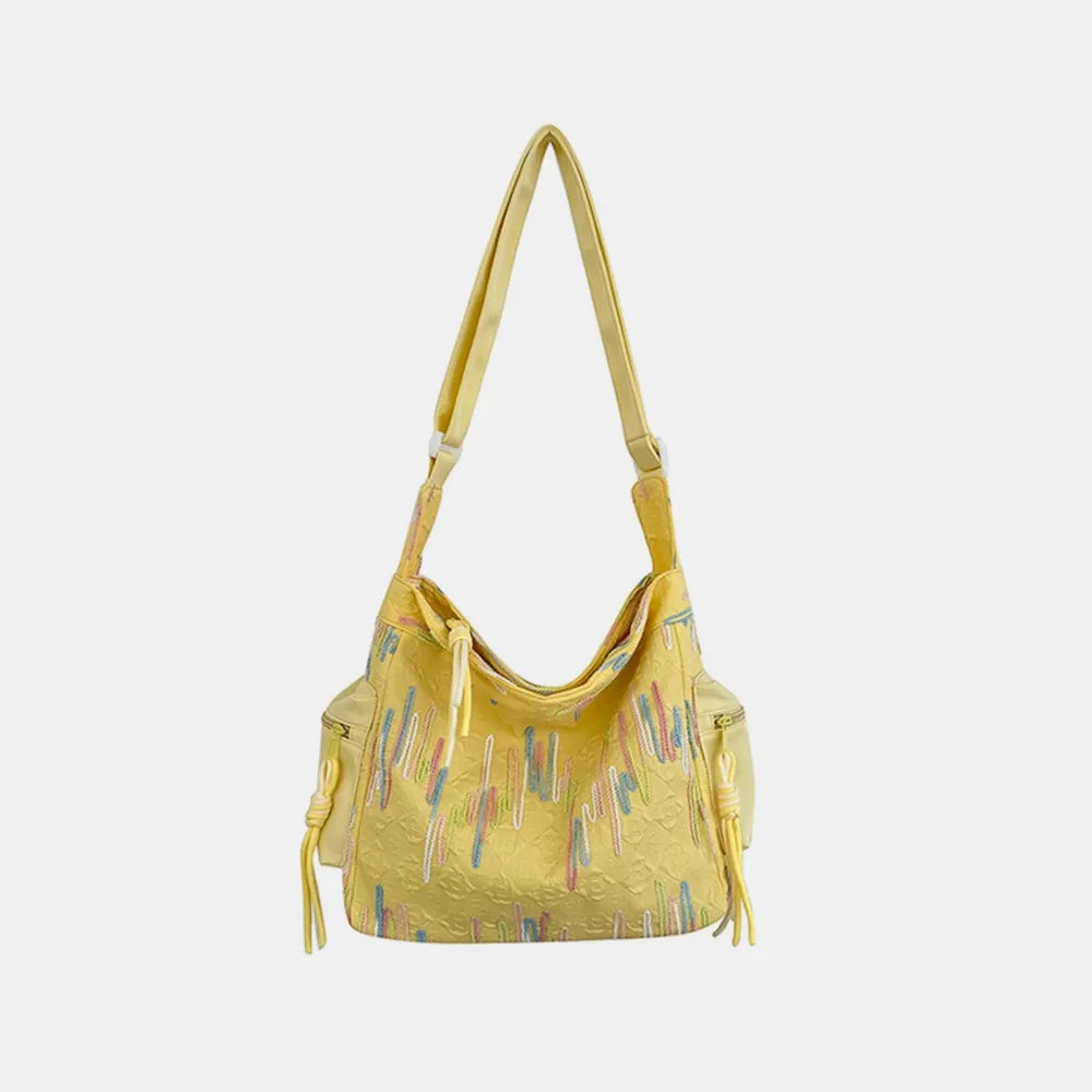 Contrast Texture Shoulder Bag - Korvel