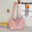 Contrast Texture Shoulder Bag - Korvel