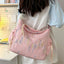 Contrast Texture Shoulder Bag - Korvel
