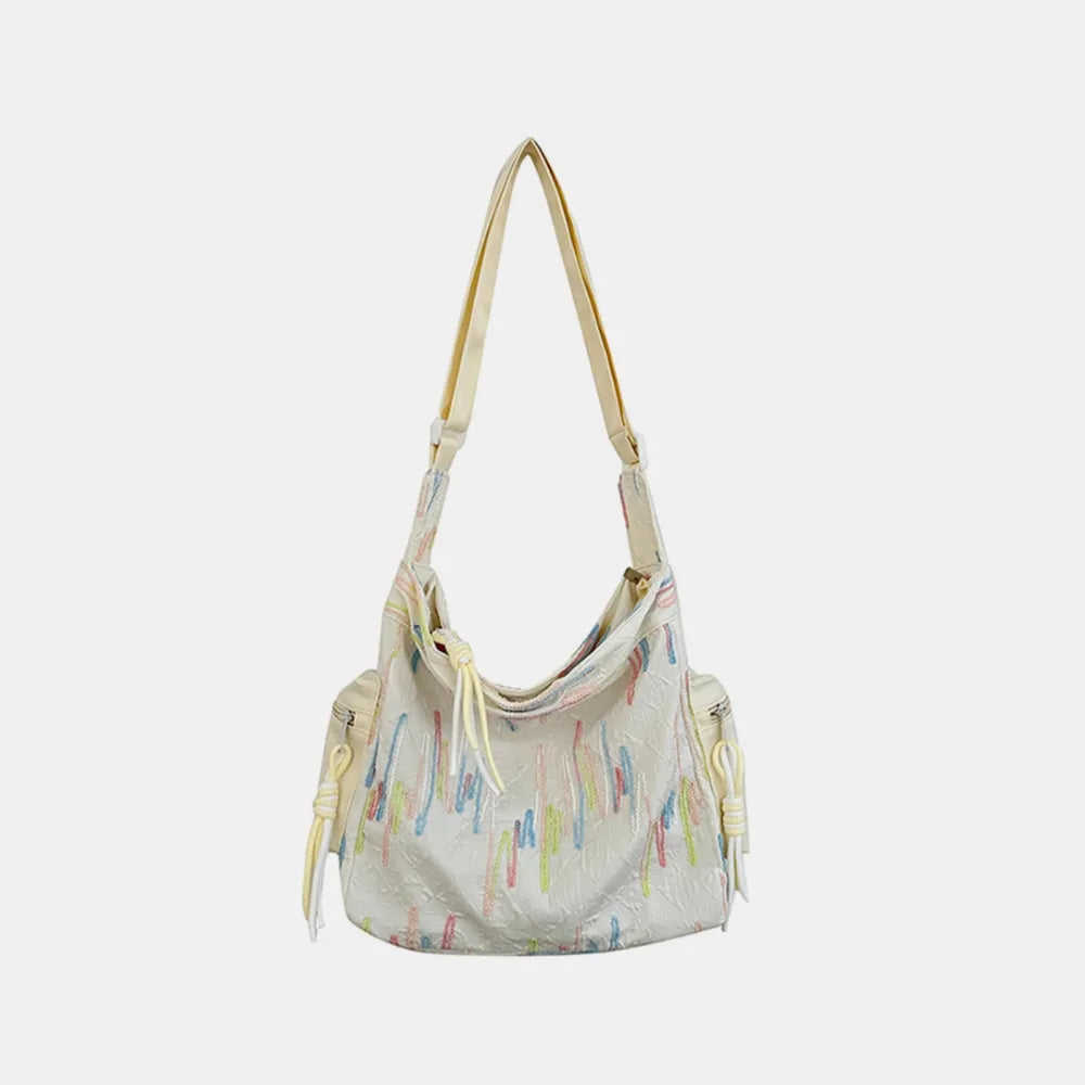 Contrast Texture Shoulder Bag - Korvel