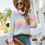 Contrast Turtleneck Dropped Shoulder Sweater - Korvel