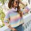 Contrast Turtleneck Dropped Shoulder Sweater - Korvel
