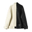 Chaqueta de Cuero Vegano Contrastante