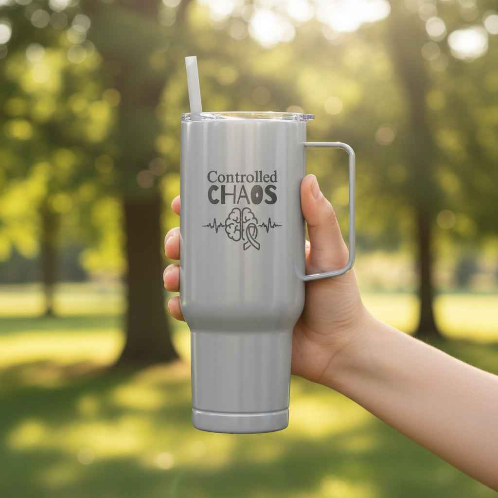 Controlled Chaos 40oz Tumbler – Neurostrong Insulated Travel Mug