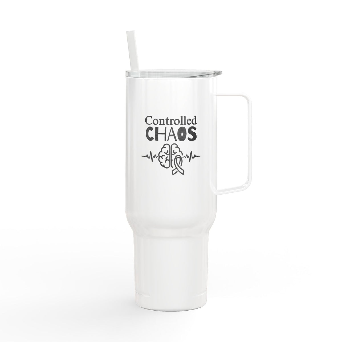 Controlled Chaos 40oz Tumbler – Neurostrong Insulated Travel Mug