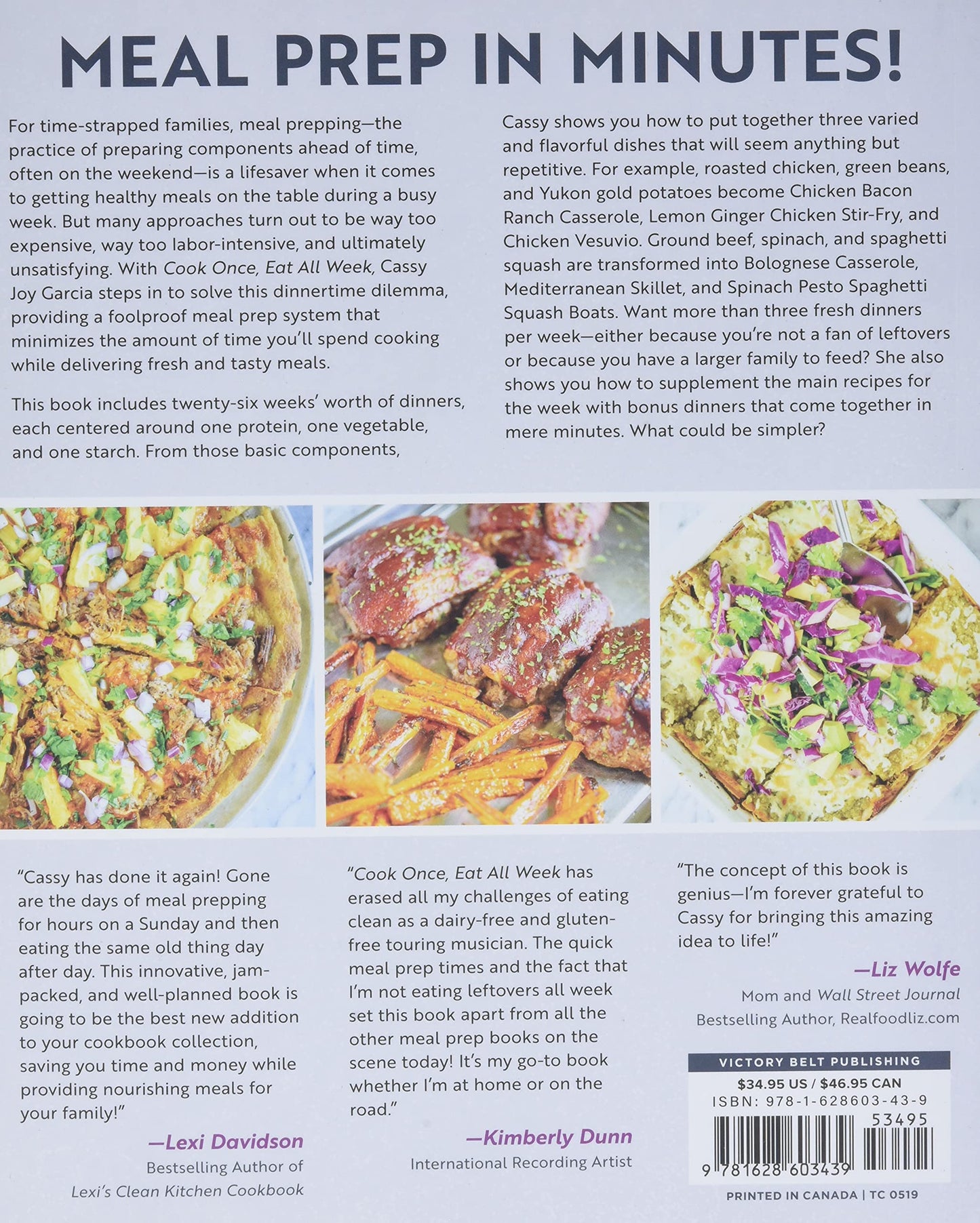 Cook Once, Eat All Week: 26 Weeks of Gluten-Free, Affordable Meal Prep to Preserve Your Time & Sanity (Spiral Bound) - Korvel