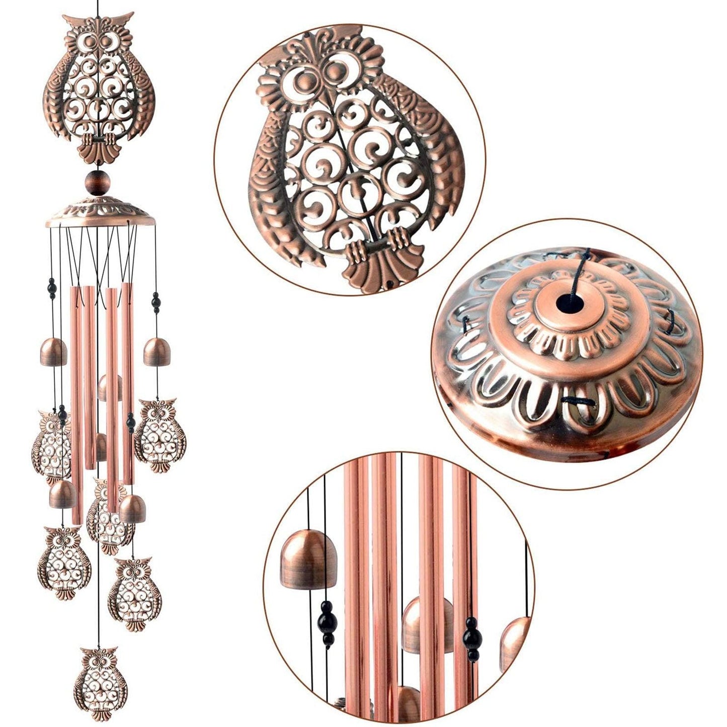 Premium Copper Wind Chimes for Garden Decor