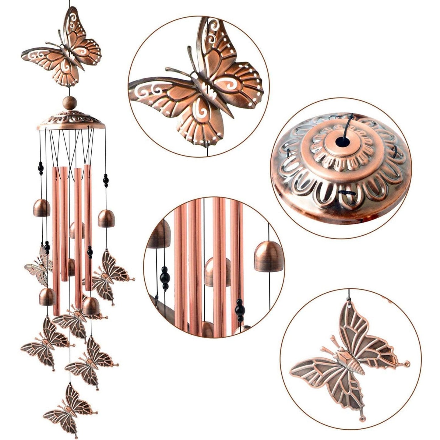 Premium Copper Wind Chimes for Garden Decor