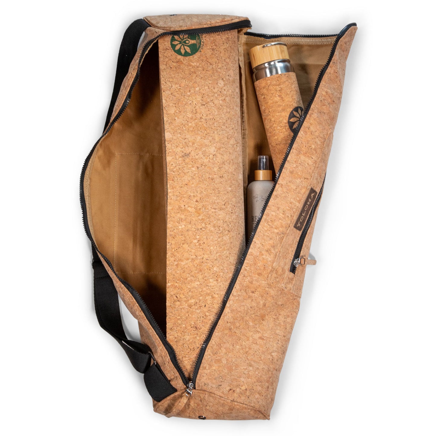 Eco-Friendly Cork Yoga Mat Carrier for Active Lifestyles - Korvel